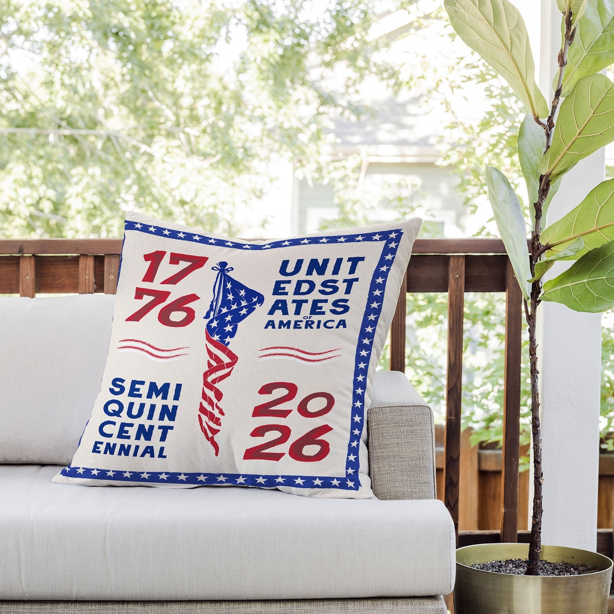 DENY Designs Retro 76 26 Outdoor Throw Pillow