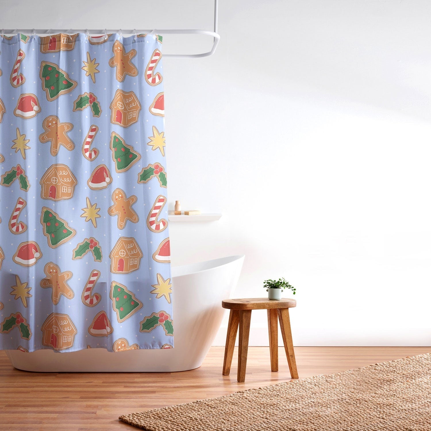 Love_Ryming Christmas Cookies Shower Curtain