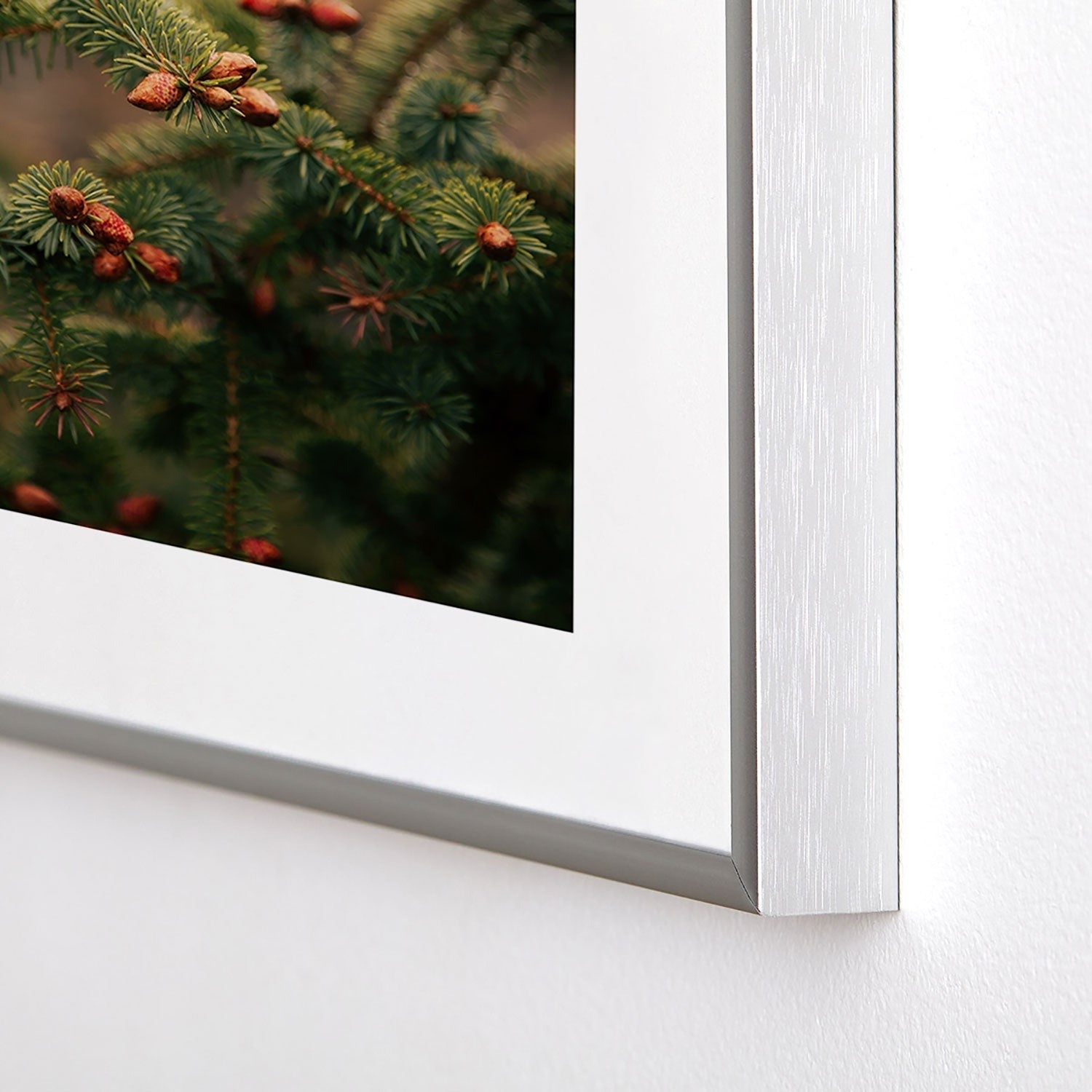 Hannah Kemp Spruce Tips Metal Framed Art Print