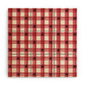 DENY Designs Red Gingham plus Stars Wood Wall Mural