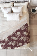 Marta Barragan Camarasa Antique Petal Romance Fleece Throw Blanket