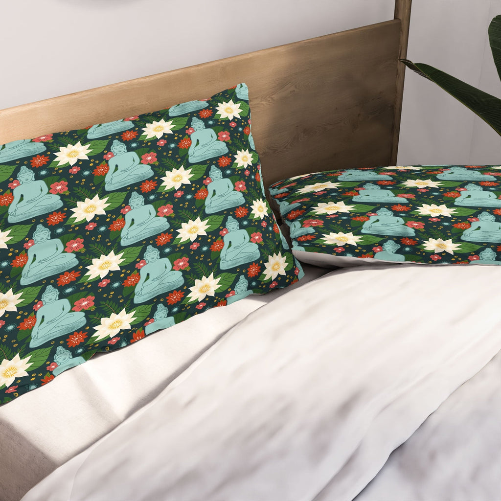 Design by Spark Meditating Lotus Buddha Pillow Shams
