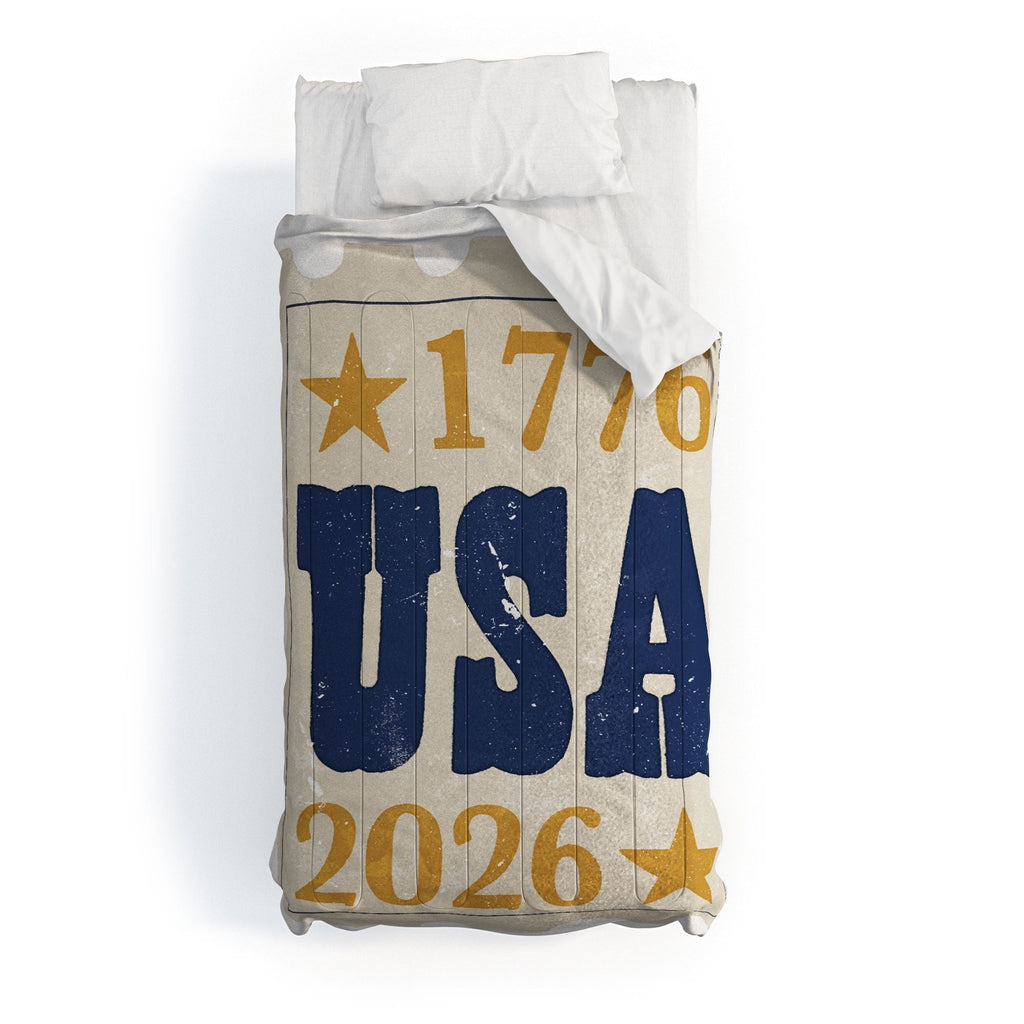 DENY Designs USA Stamp Comforter