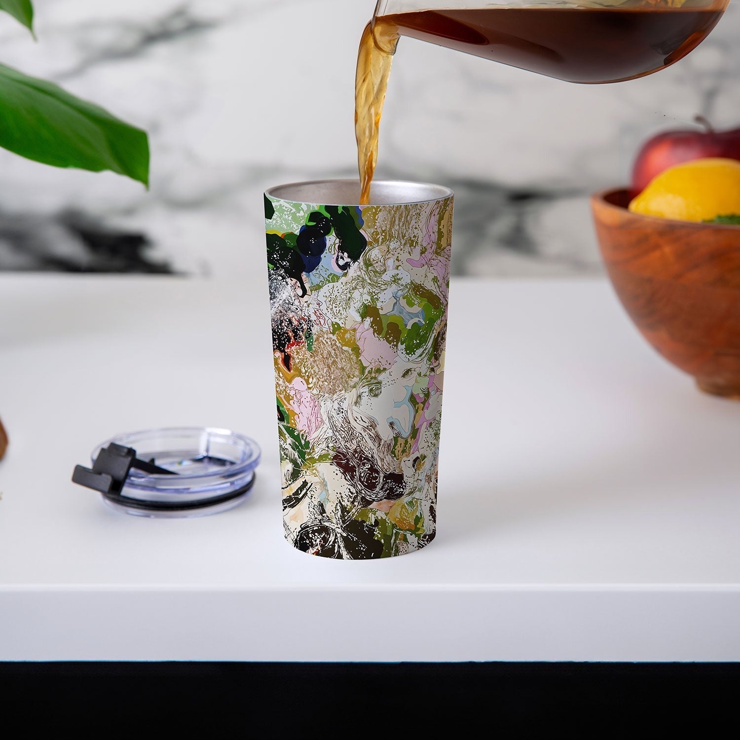 83 Oranges Echoes Beneath the Surface Travel Mug