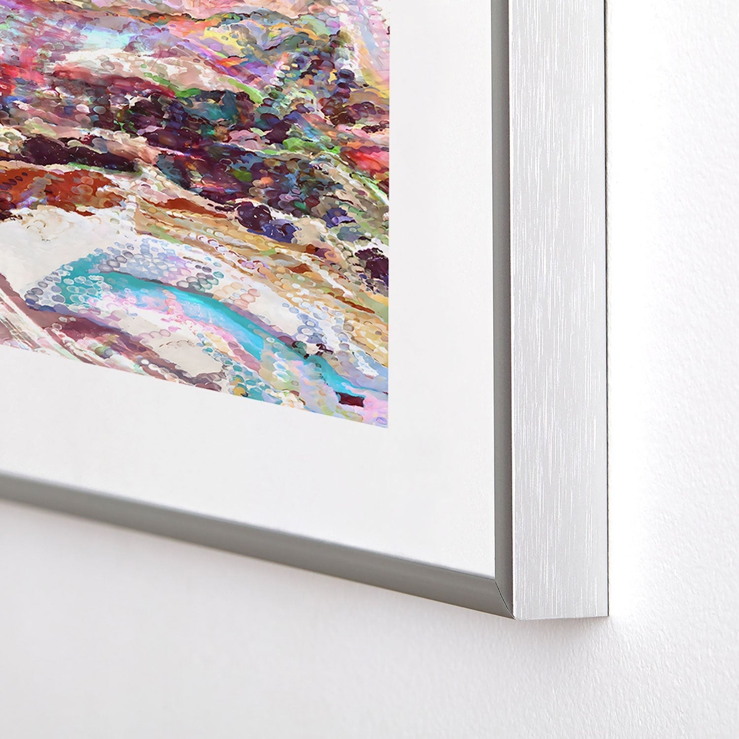 83 Oranges Sequin Haze Metal Framed Art Print
