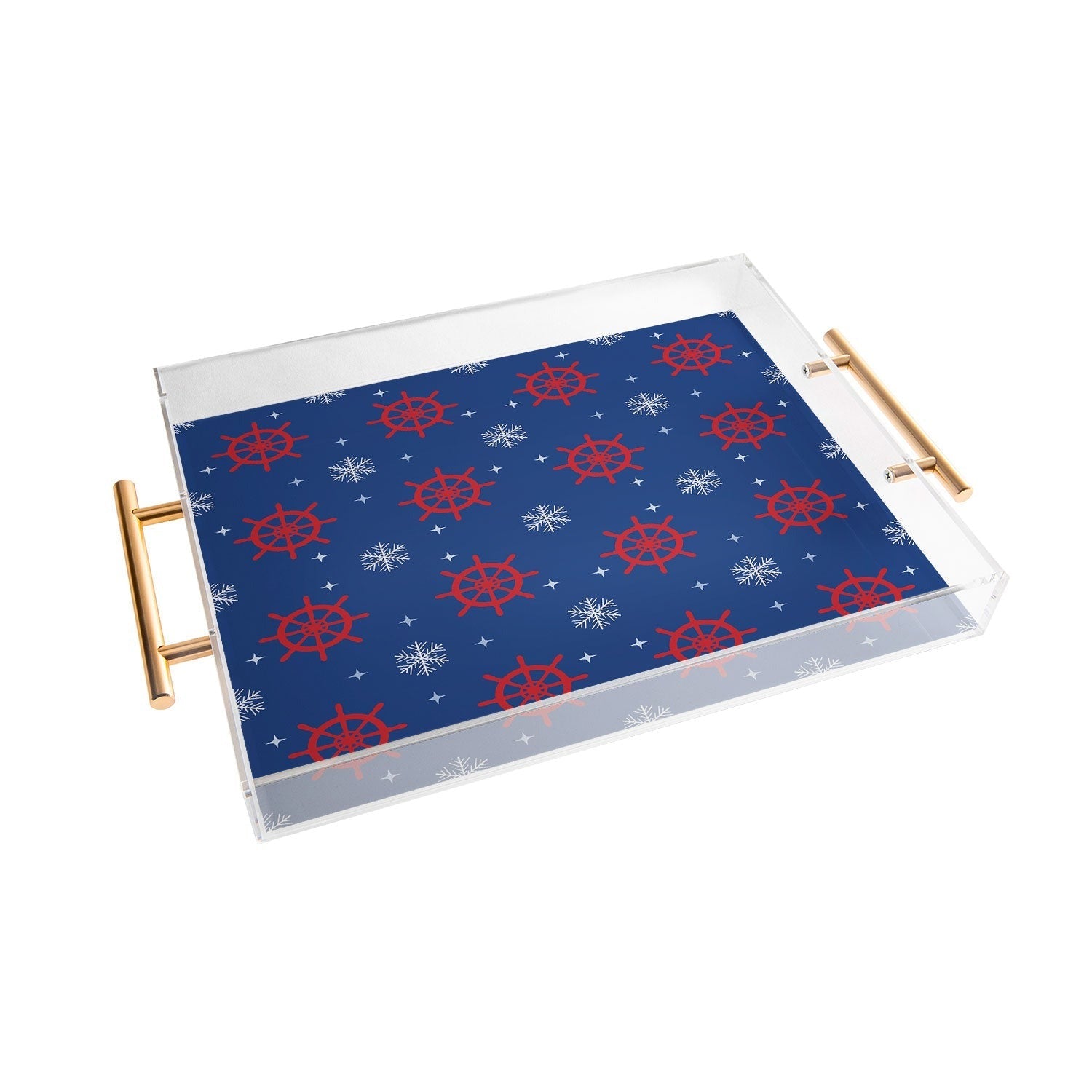 Design by Spark Holiday Helms and Snowflakes Acrylic Tray