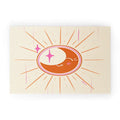 Little Om Celestial Moon cream Welcome Mat