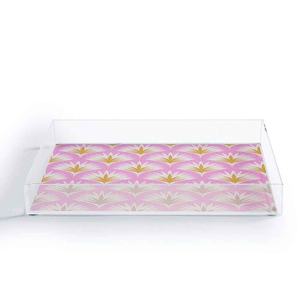 Jennifer Labre Pink Palmetto Acrylic Tray