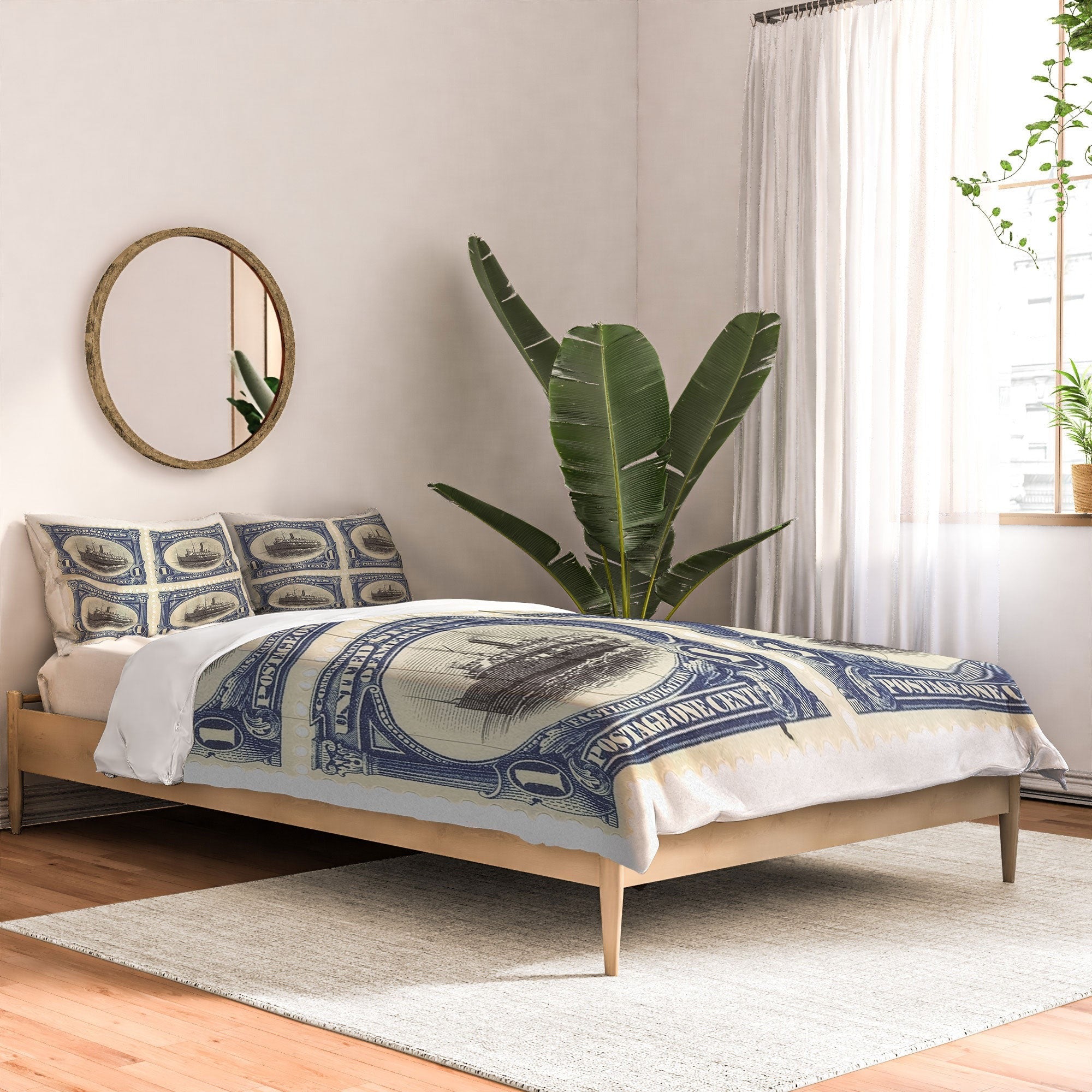 DENY Designs 1901 1c Fast Lake Navigation Stamps Comforter