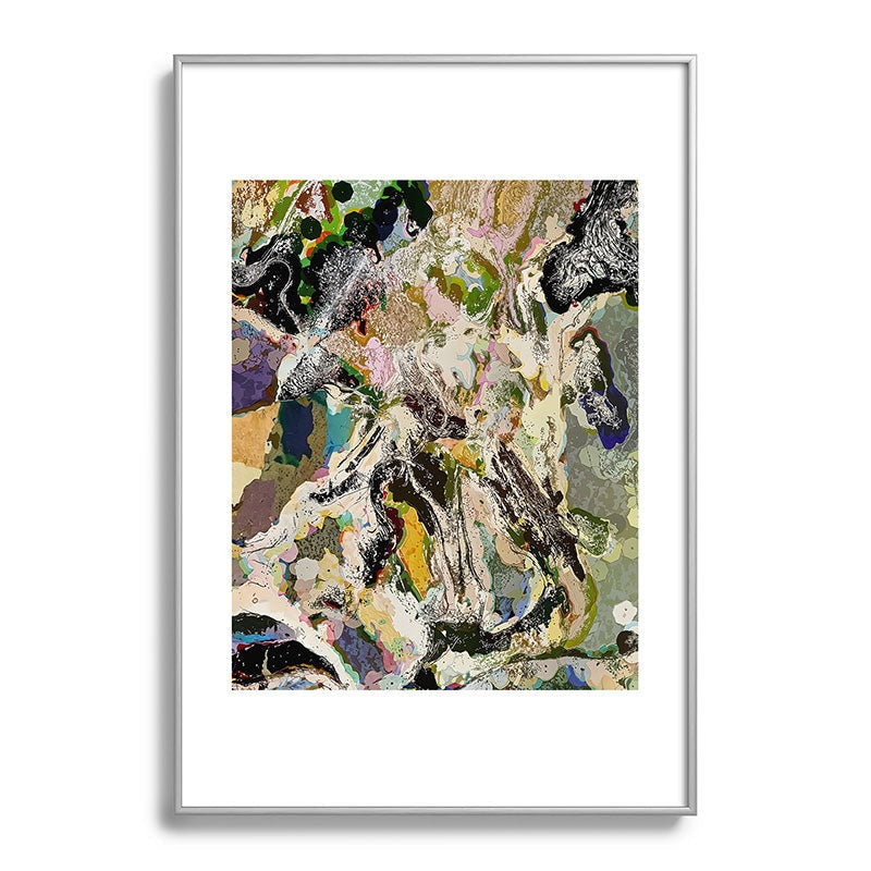 83 Oranges Echoes Beneath the Surface Metal Framed Art Print