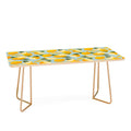 Jessica Molina Lemon Pattern on Sky Blue Coffee Table