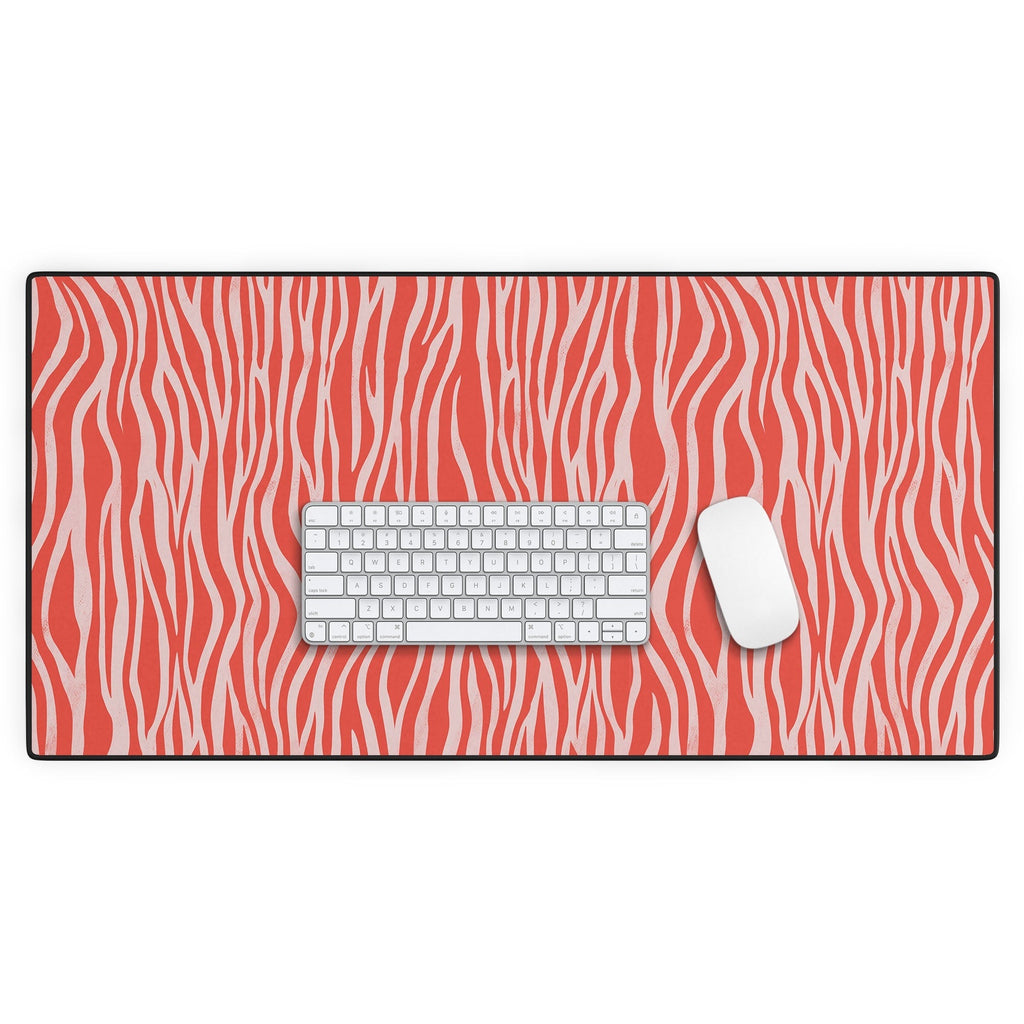 Avenie BR Red Zebra Stripe Desk Mat