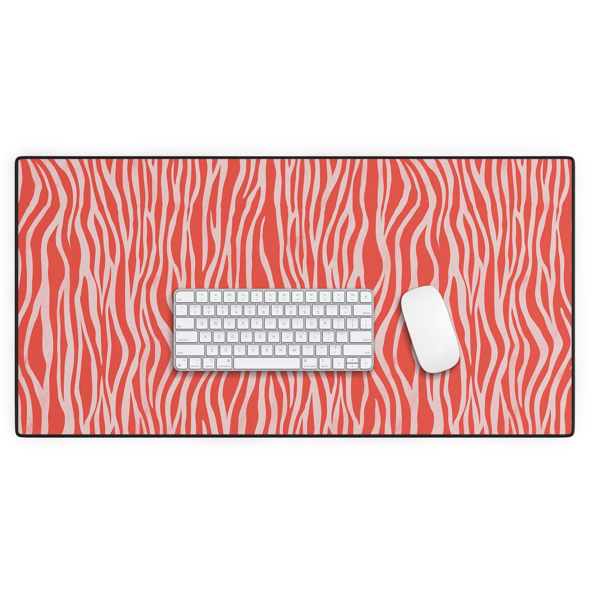 Avenie BR Red Zebra Stripe Desk Mat