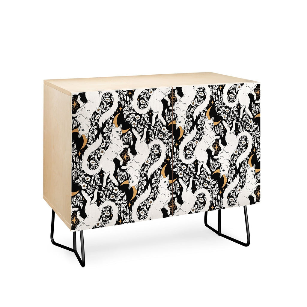Avenie Celestial Cats Gold Credenza