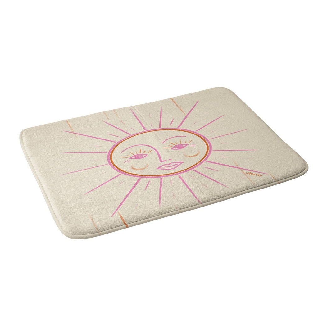 Little Om Celestial Sun cream Memory Foam Bath Mat