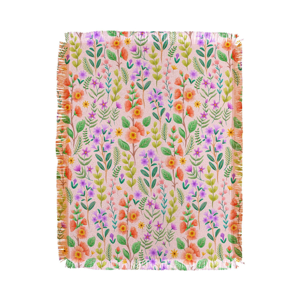 Pimlada Phuapradit Ditsy Spring Floral Throw Blanket