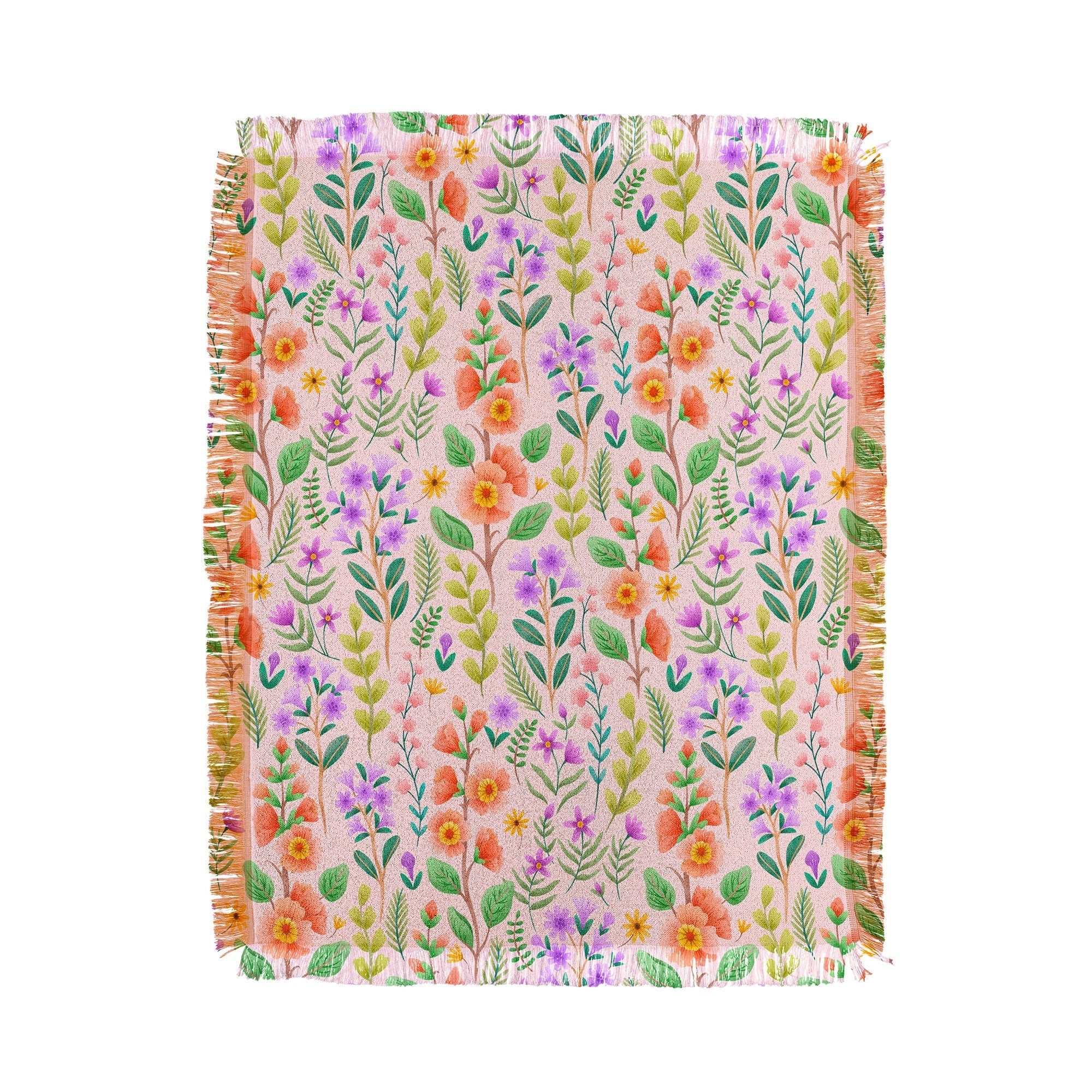 Pimlada Phuapradit Ditsy Spring Floral Throw Blanket