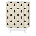 Design by Spark Black And Gold Christmas Tree Shower Curtain
