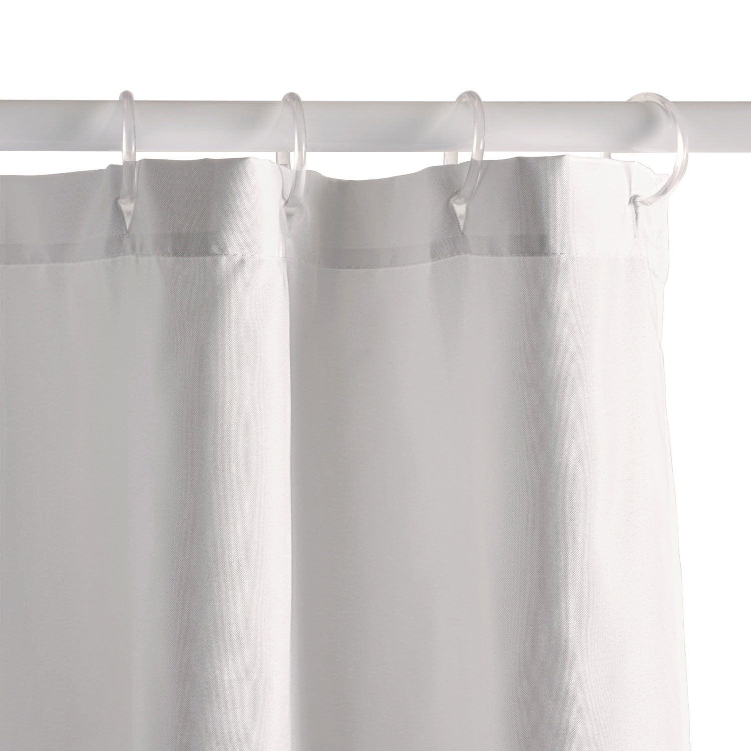 Kierkegaard Design Studio organic stripes naut navy blue and white Shower Curtain
