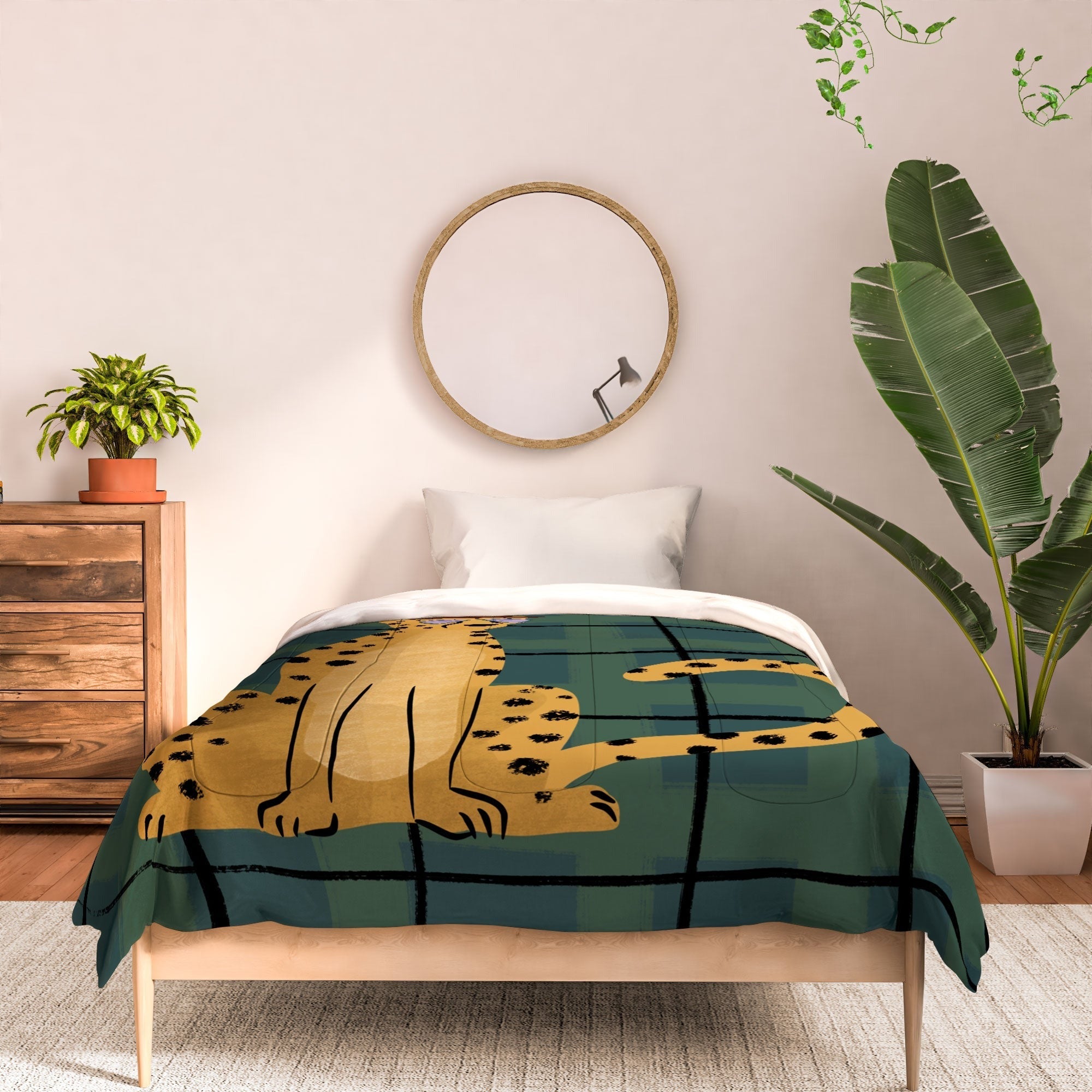 Design by Spark Cheetah Cool Cat Comforter