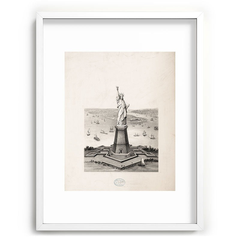 DENY Designs Vintage Lady Liberty Recessed Framing Rectangle