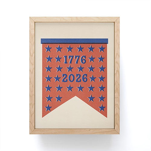DENY Designs Star Banner Framed Mini Art Print