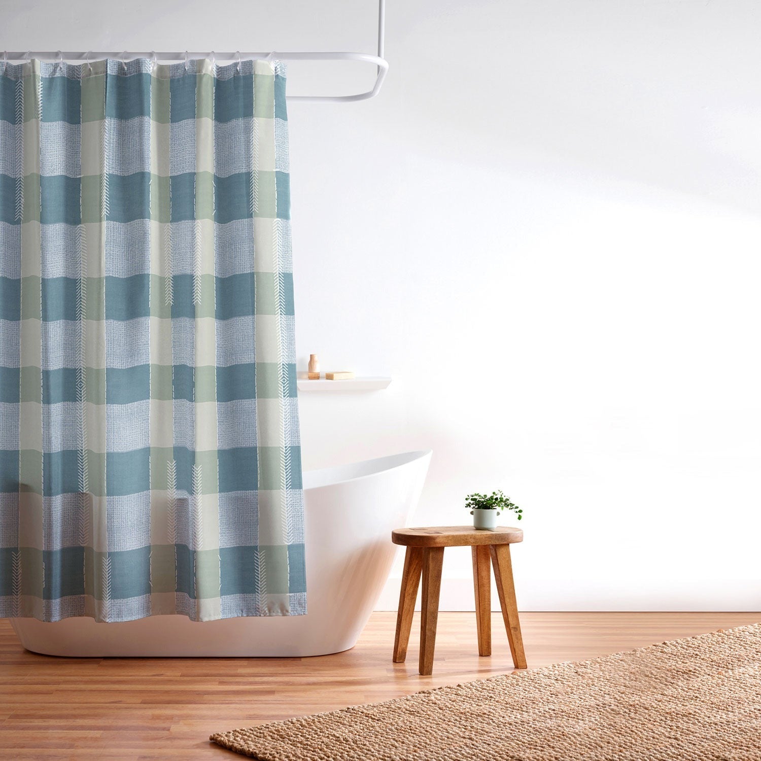 Marta Barragan Camarasa Country Style Checks Shower Curtain