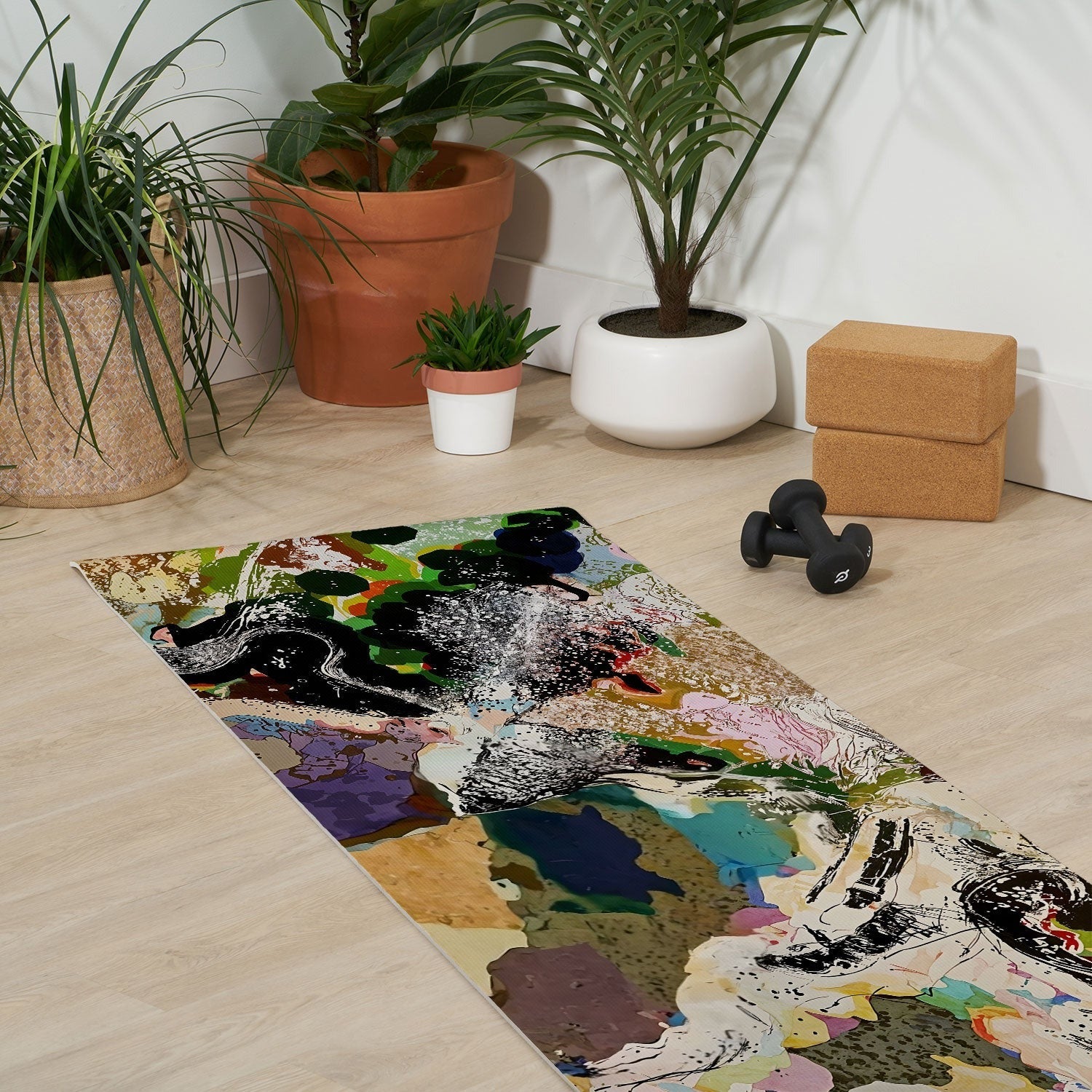 83 Oranges Echoes Beneath the Surface Yoga Mat