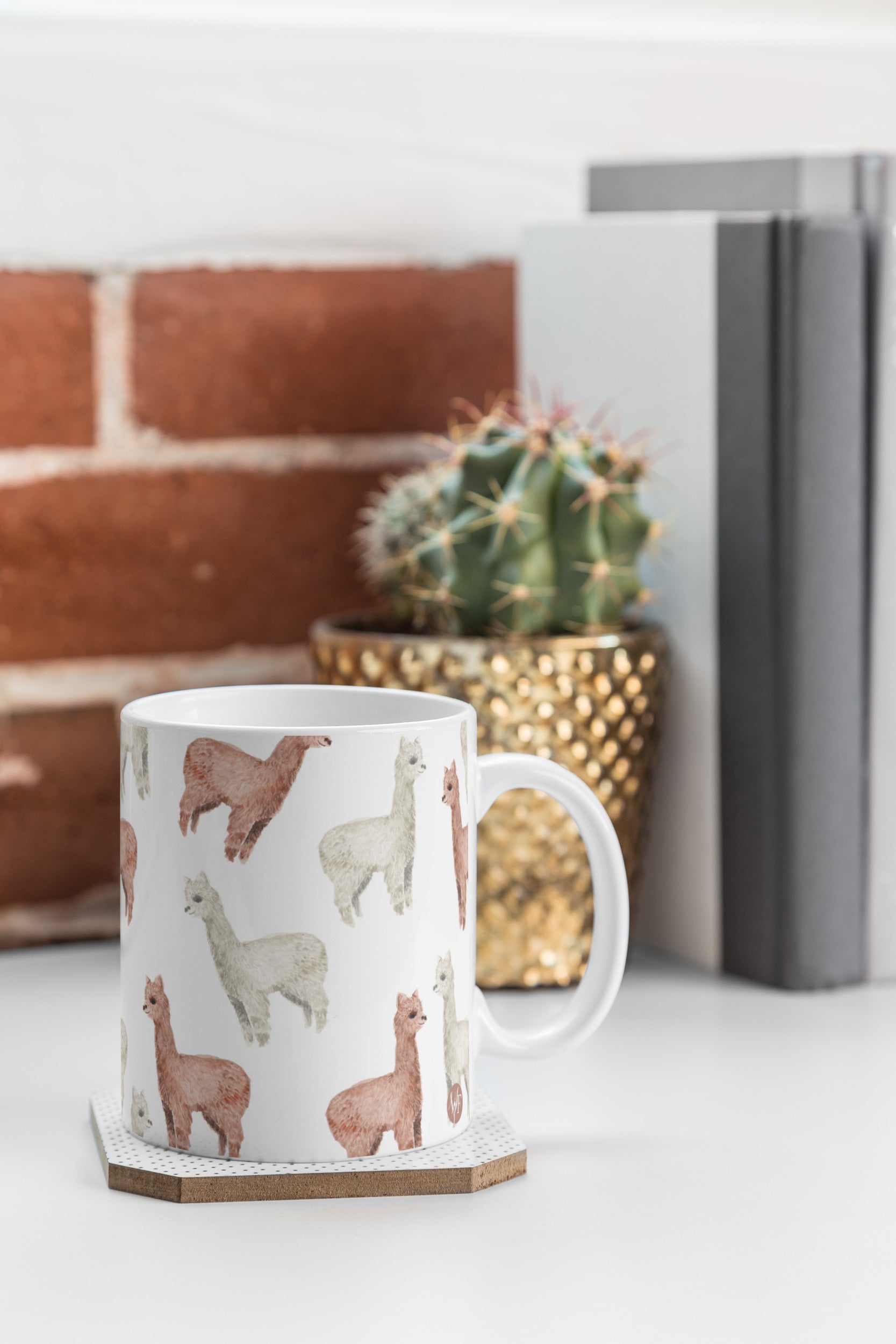 Wonder Forest Allover Alpacas Coffee Mug