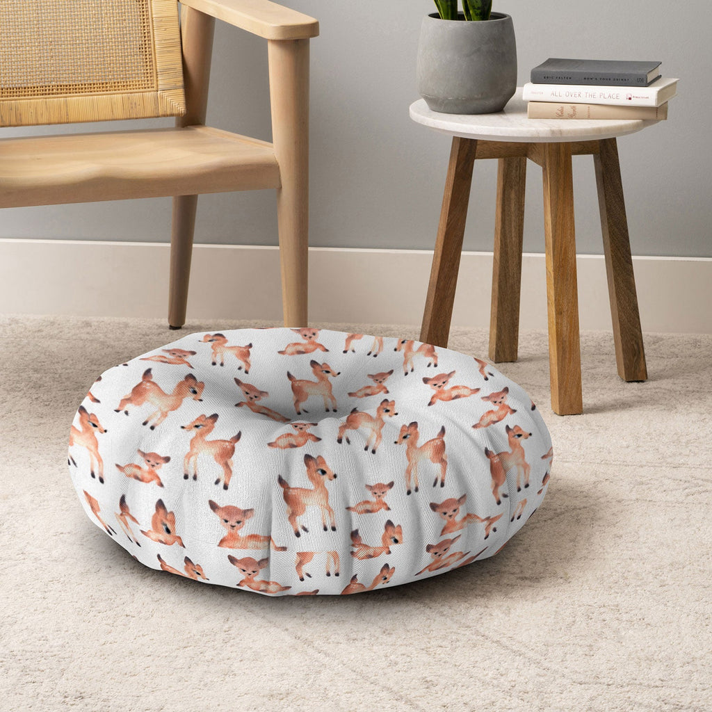 Wonder Forest Darling Deer Floor Pillow Round