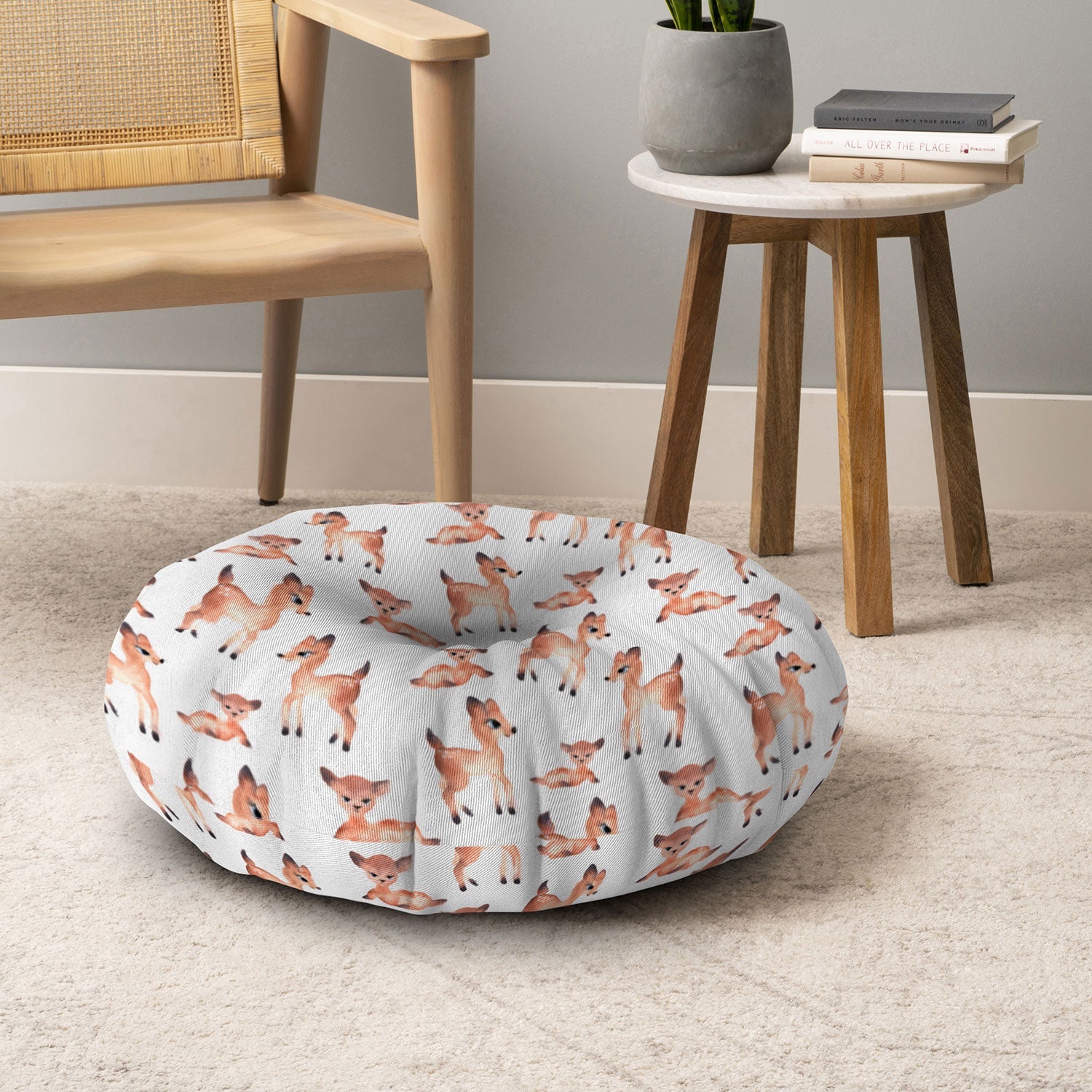 Wonder Forest Darling Deer Floor Pillow Round