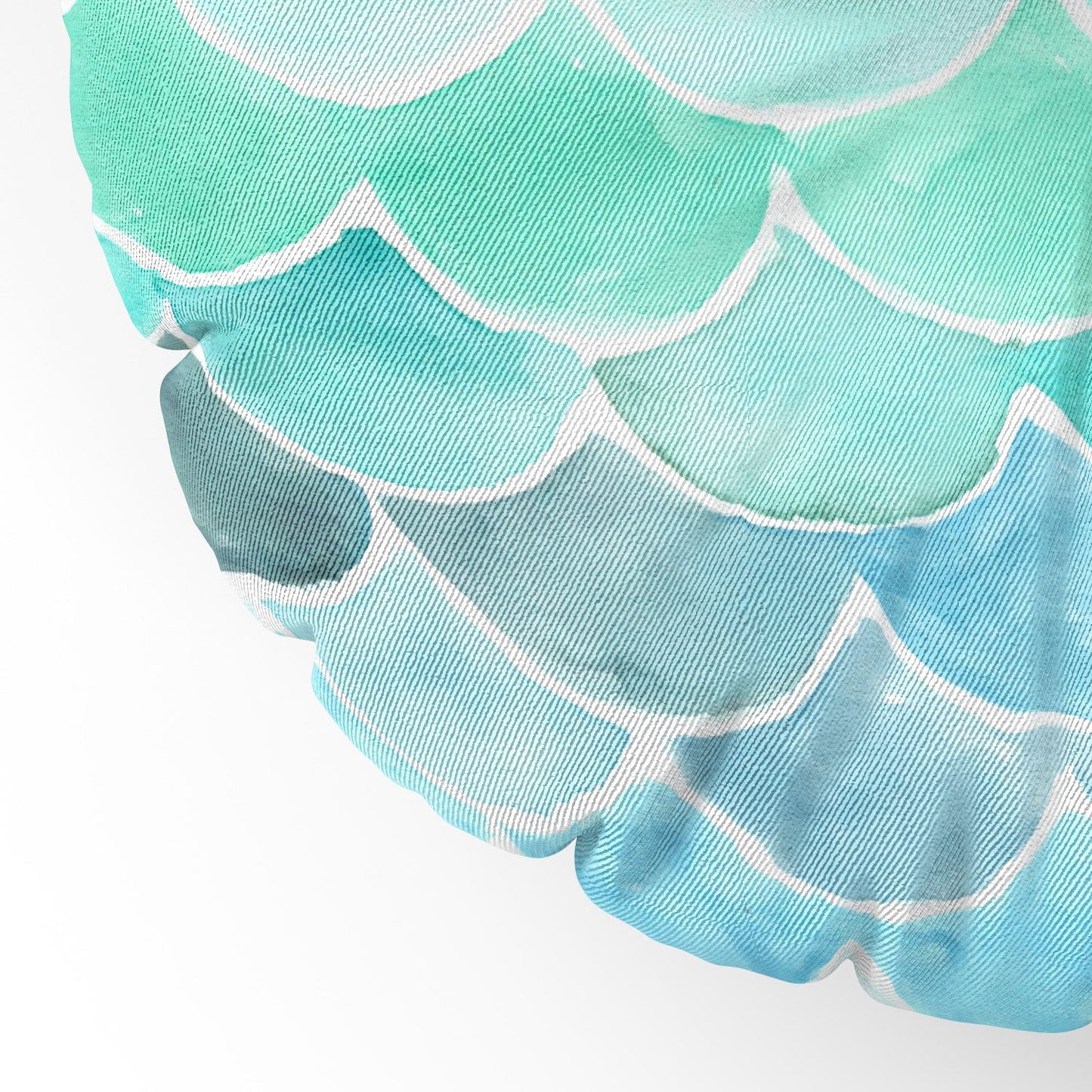 Wonder Forest Mermaid Scales Floor Pillow Round