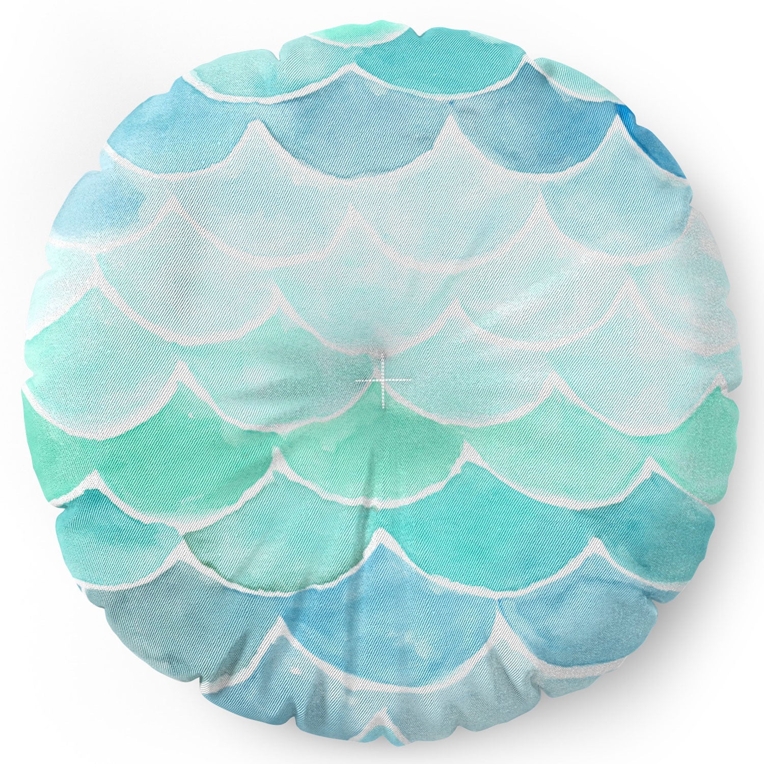 Wonder Forest Mermaid Scales Floor Pillow Round