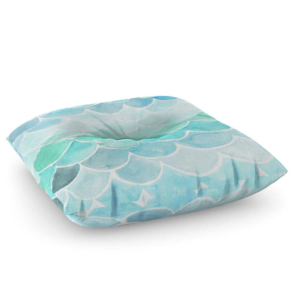 Wonder Forest Mermaid Scales Floor Pillow Square