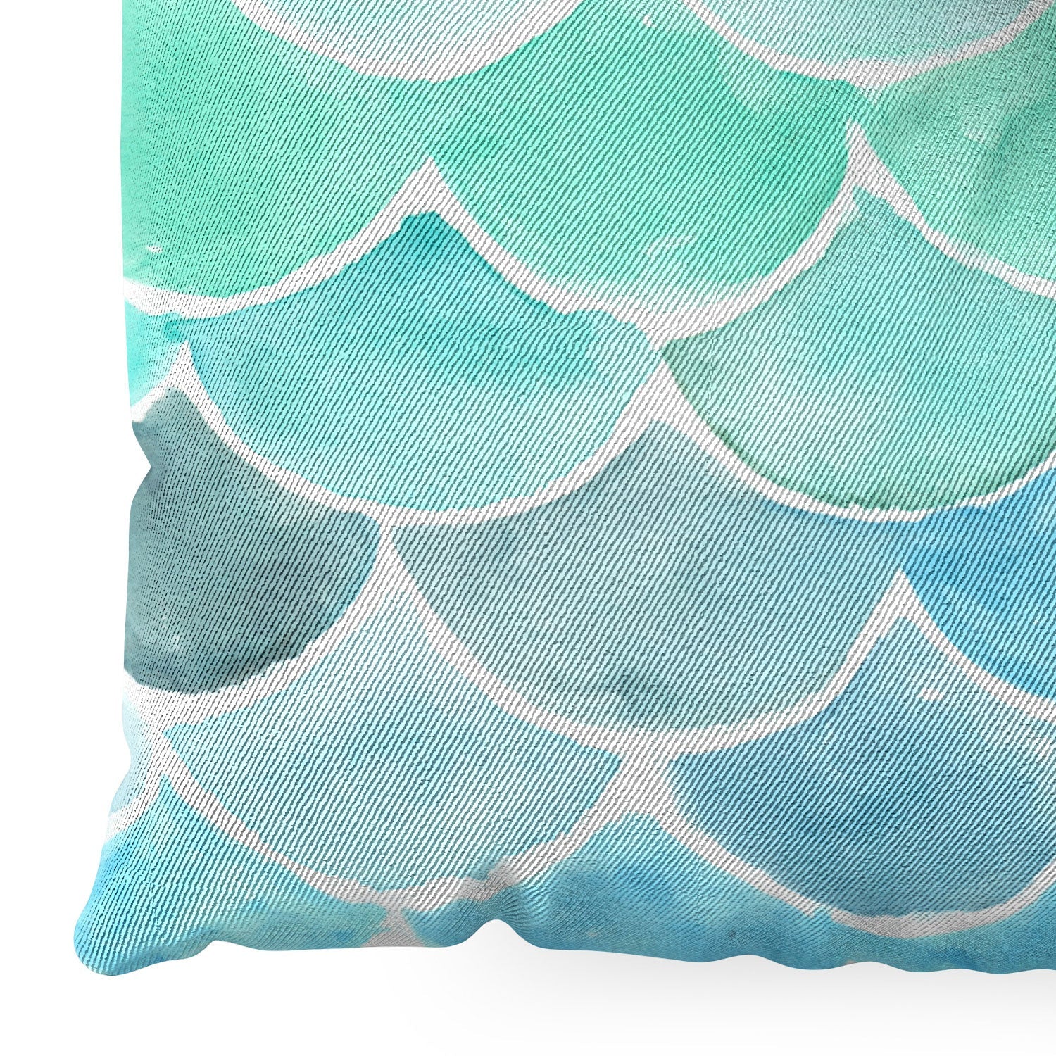 Wonder Forest Mermaid Scales Floor Pillow Square