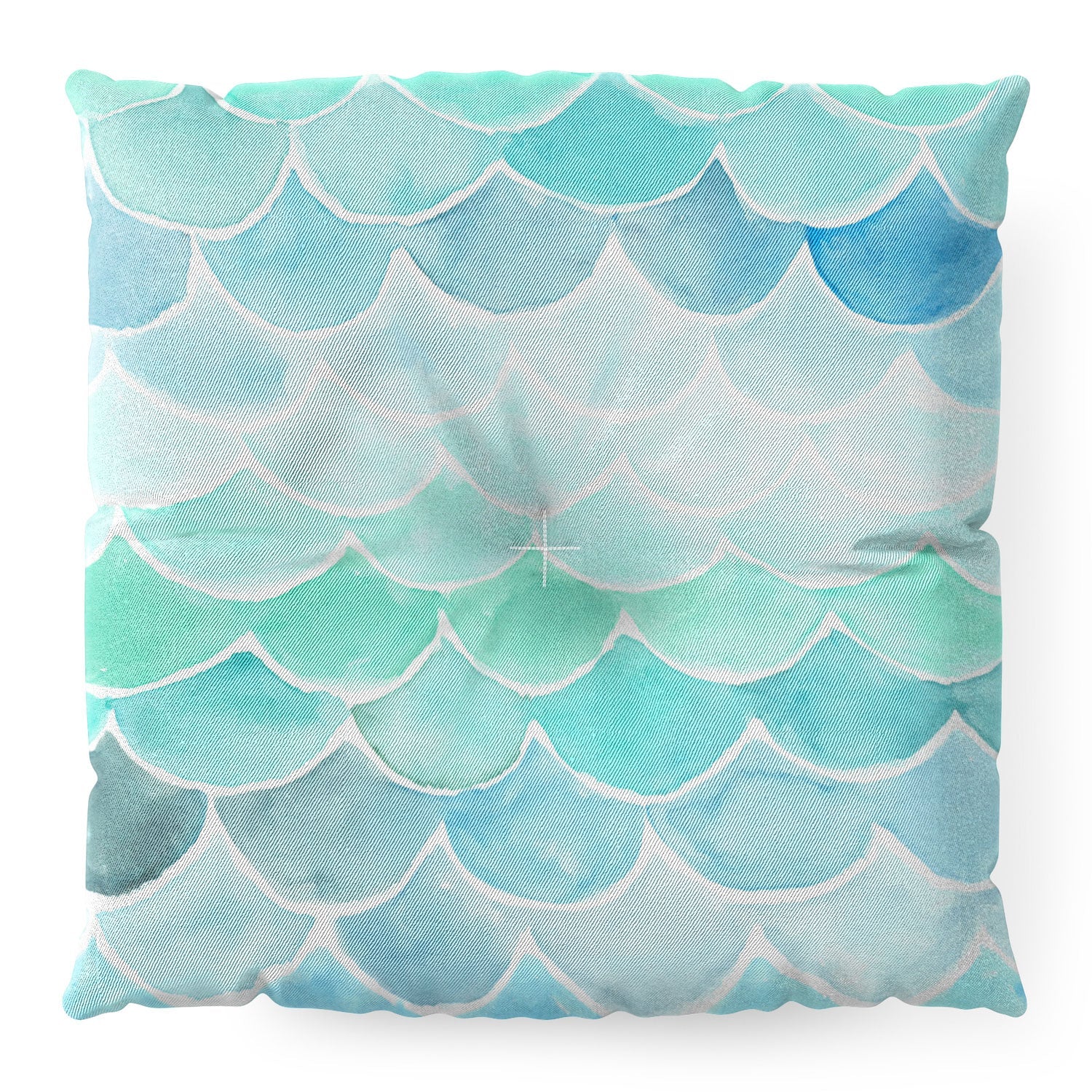 Wonder Forest Mermaid Scales Floor Pillow Square