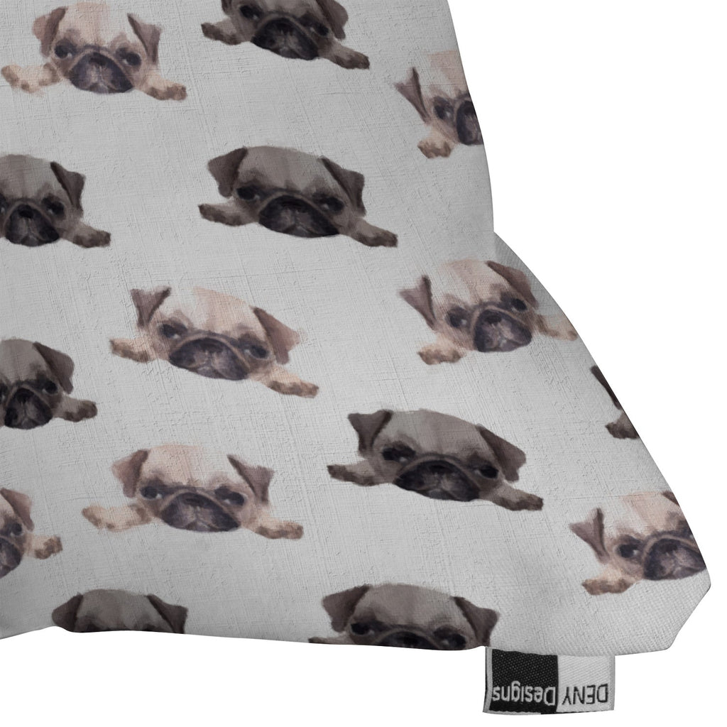 Wonder Forest Pouty Pugs Throw Pillow