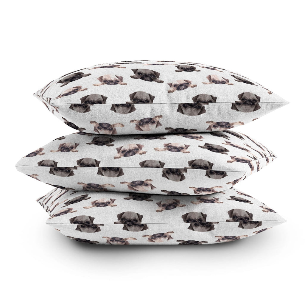 Wonder Forest Pouty Pugs Throw Pillow