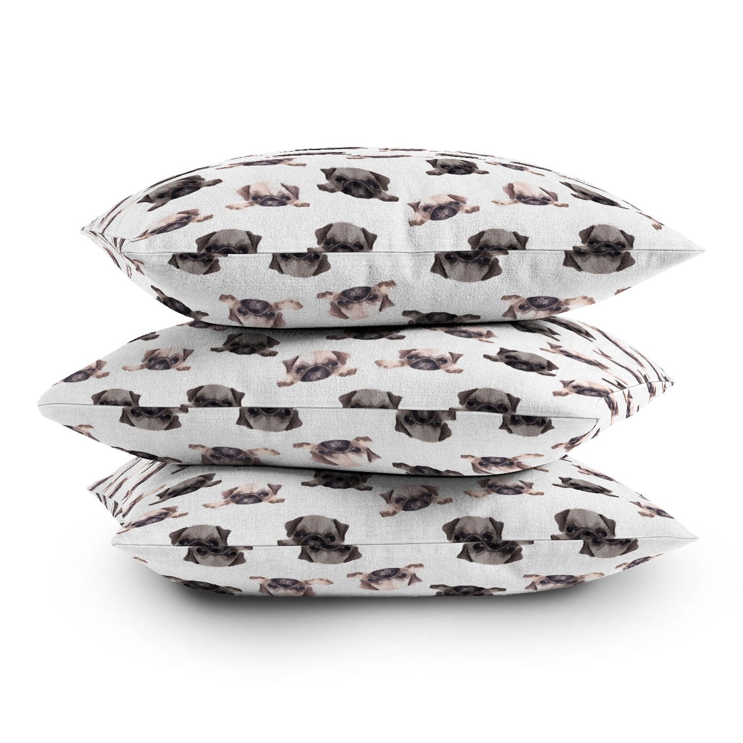 Wonder Forest Pouty Pugs Throw Pillow