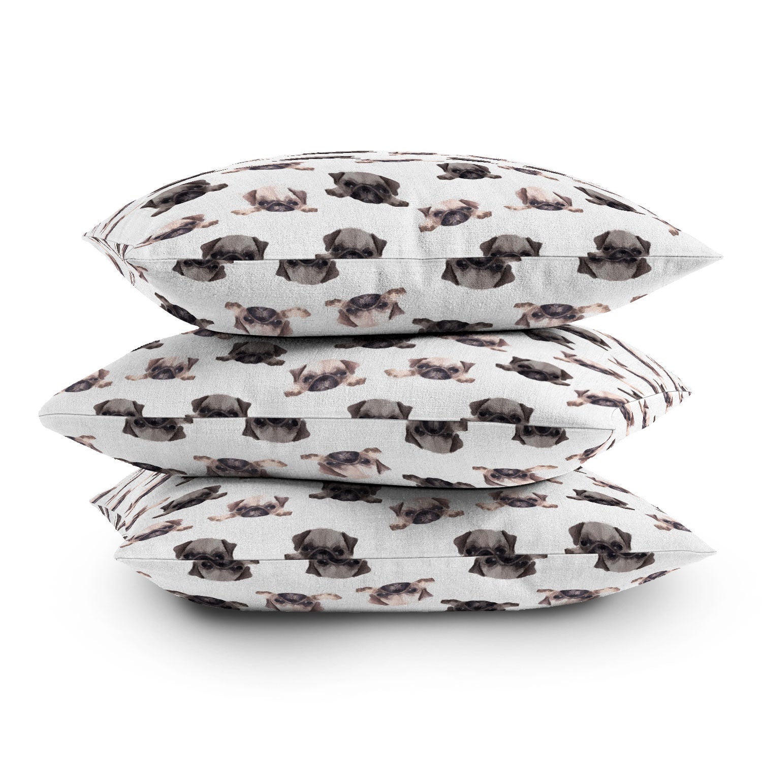 Wonder Forest Pouty Pugs Throw Pillow