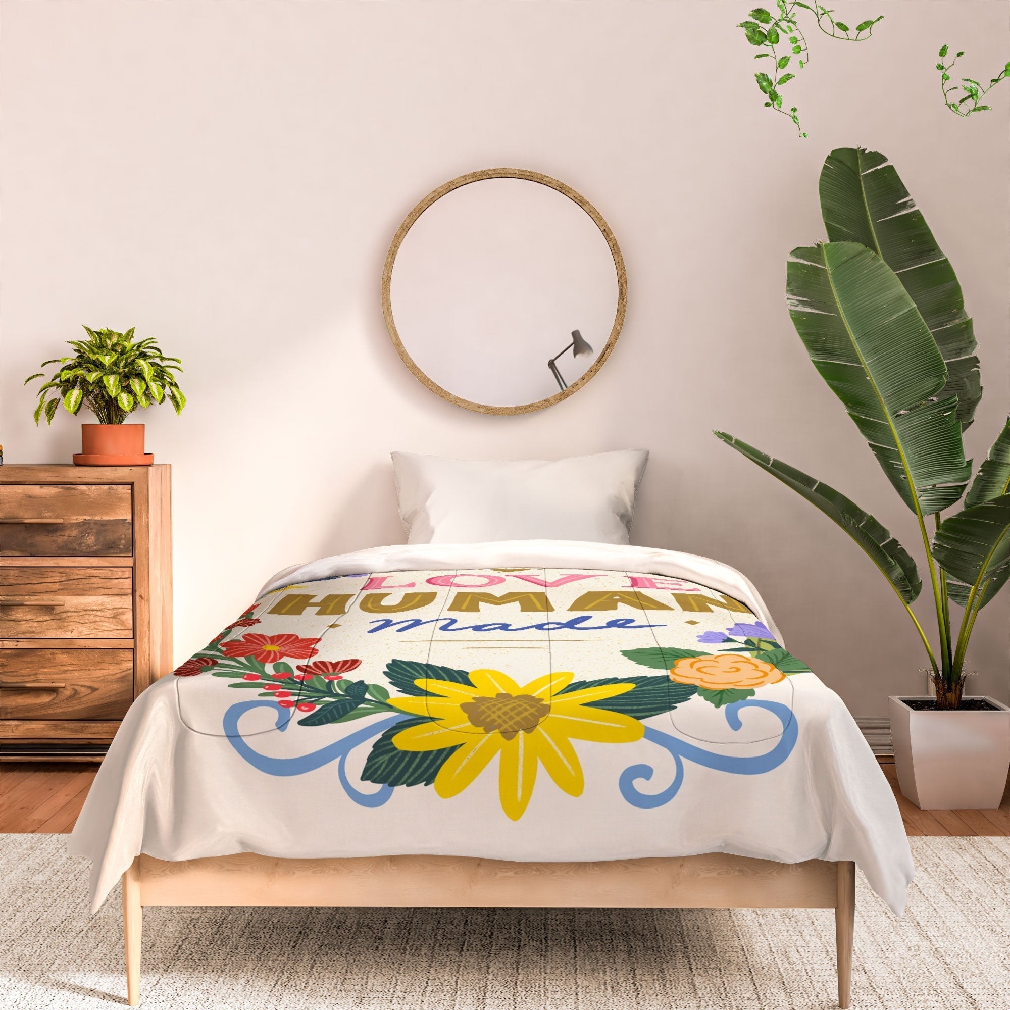 Design by Spark Love Human Made Floral Wreath Comforter