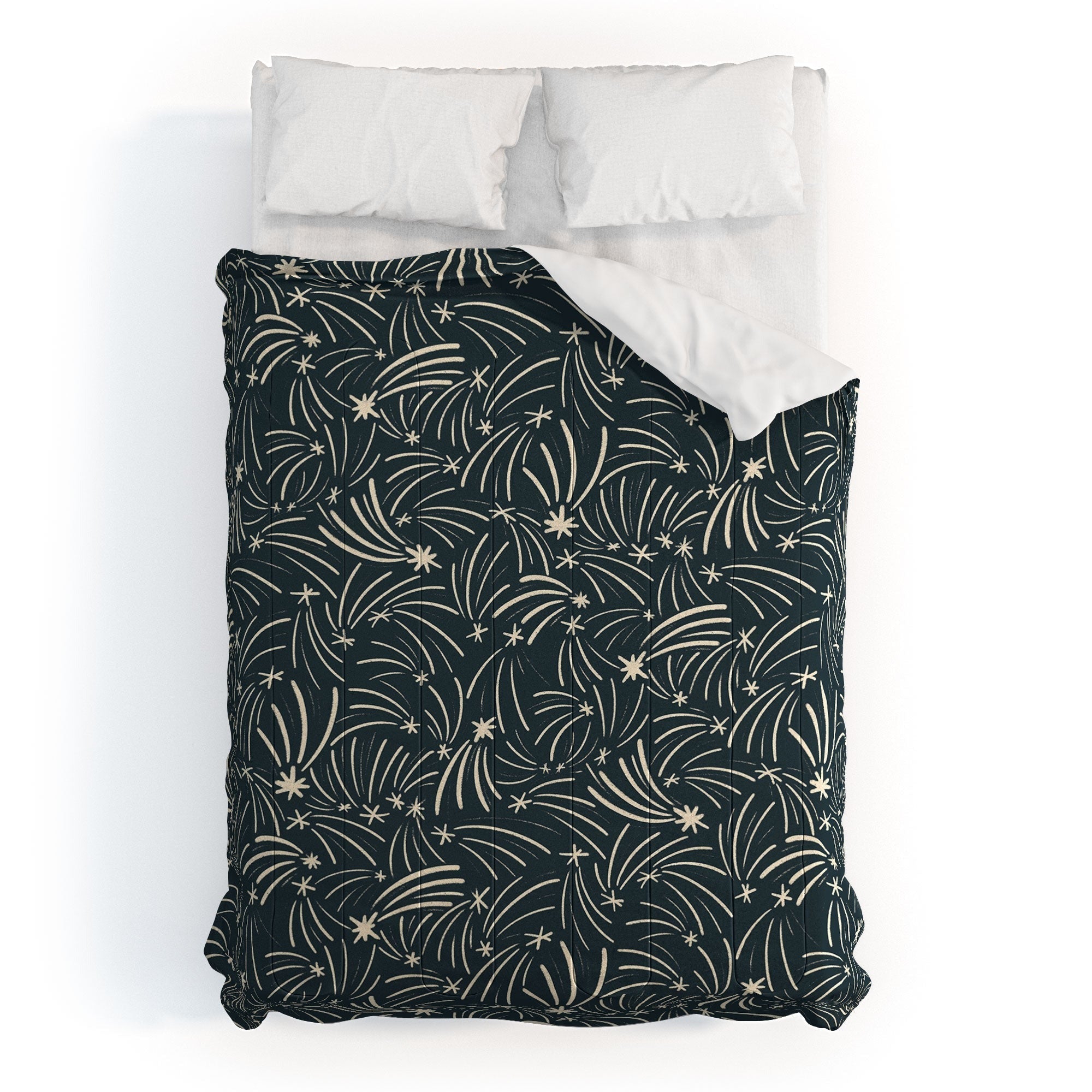 Little Om Pattern Shooting Stars blue Comforter