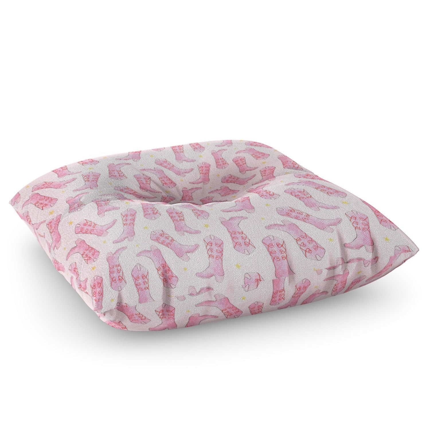 Love_Ryming Stars and Boots Floor Pillow Square