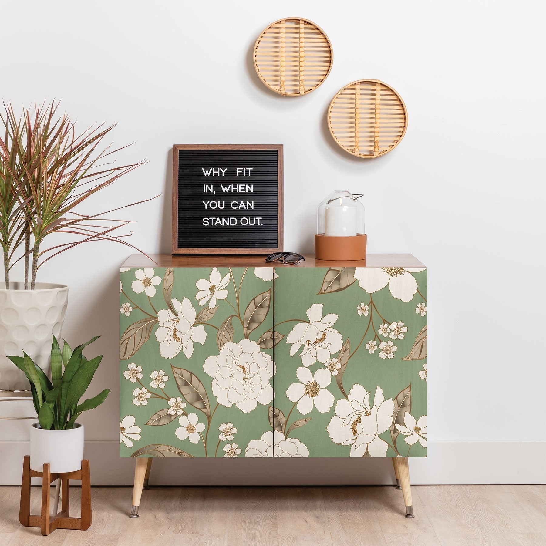 Gabriela Fuente Olive Floral Roberta Credenza