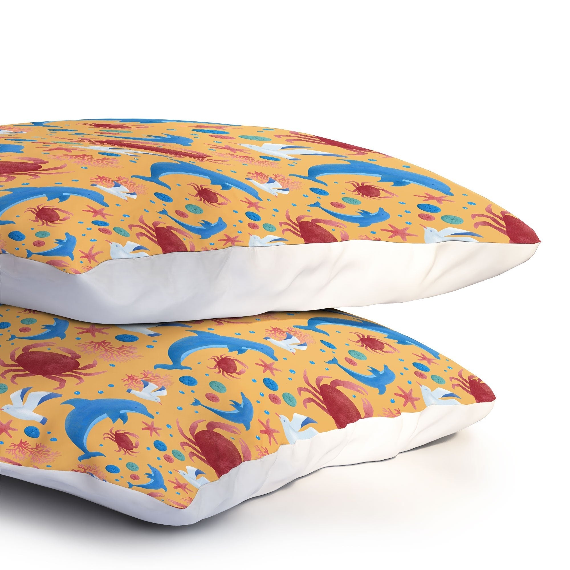 Seta Zakian Sailing Sealife yellow Pillow Shams