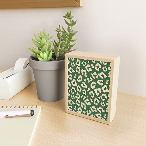 Avenie BR Cheetah Print In Green Framed Mini Art Print