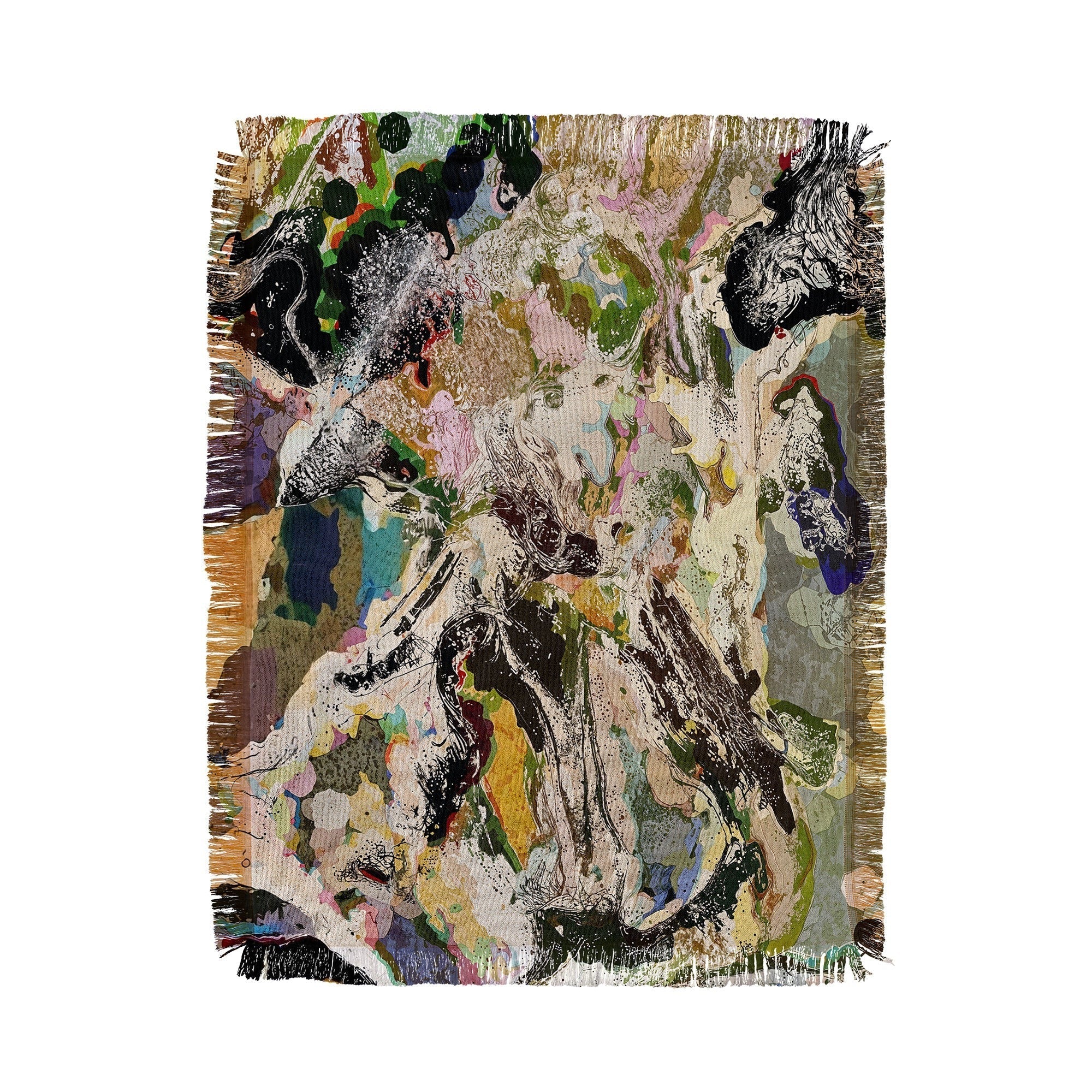 83 Oranges Echoes Beneath the Surface Throw Blanket