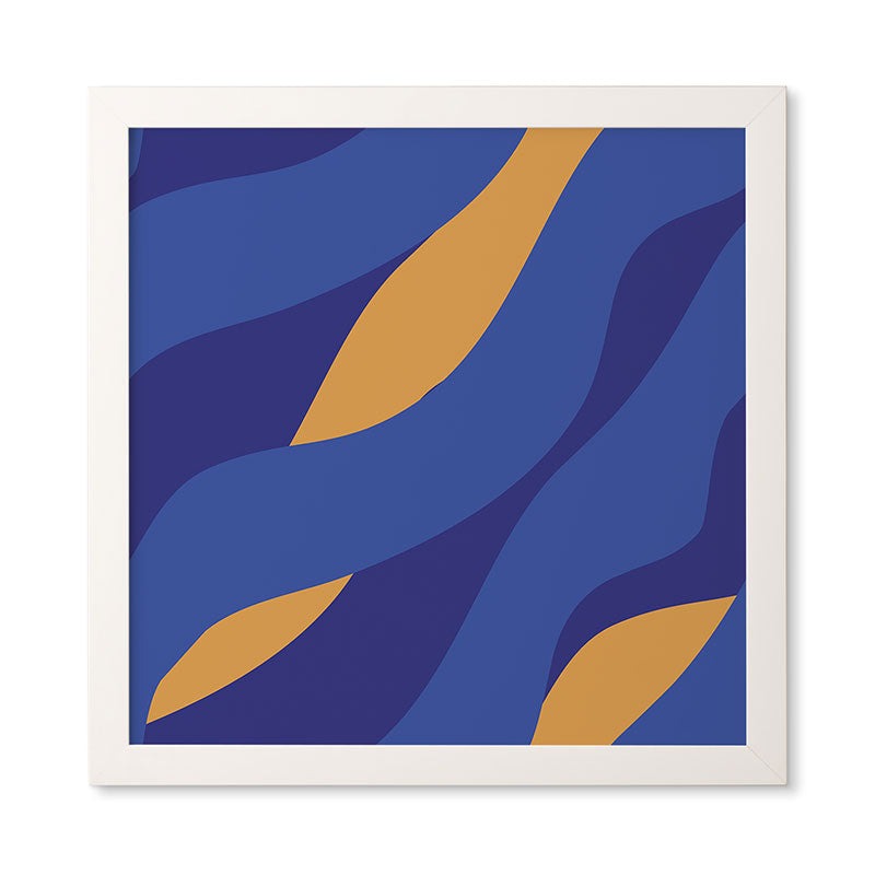 Camilla Foss Pebbles in Stream Framed Wall Art