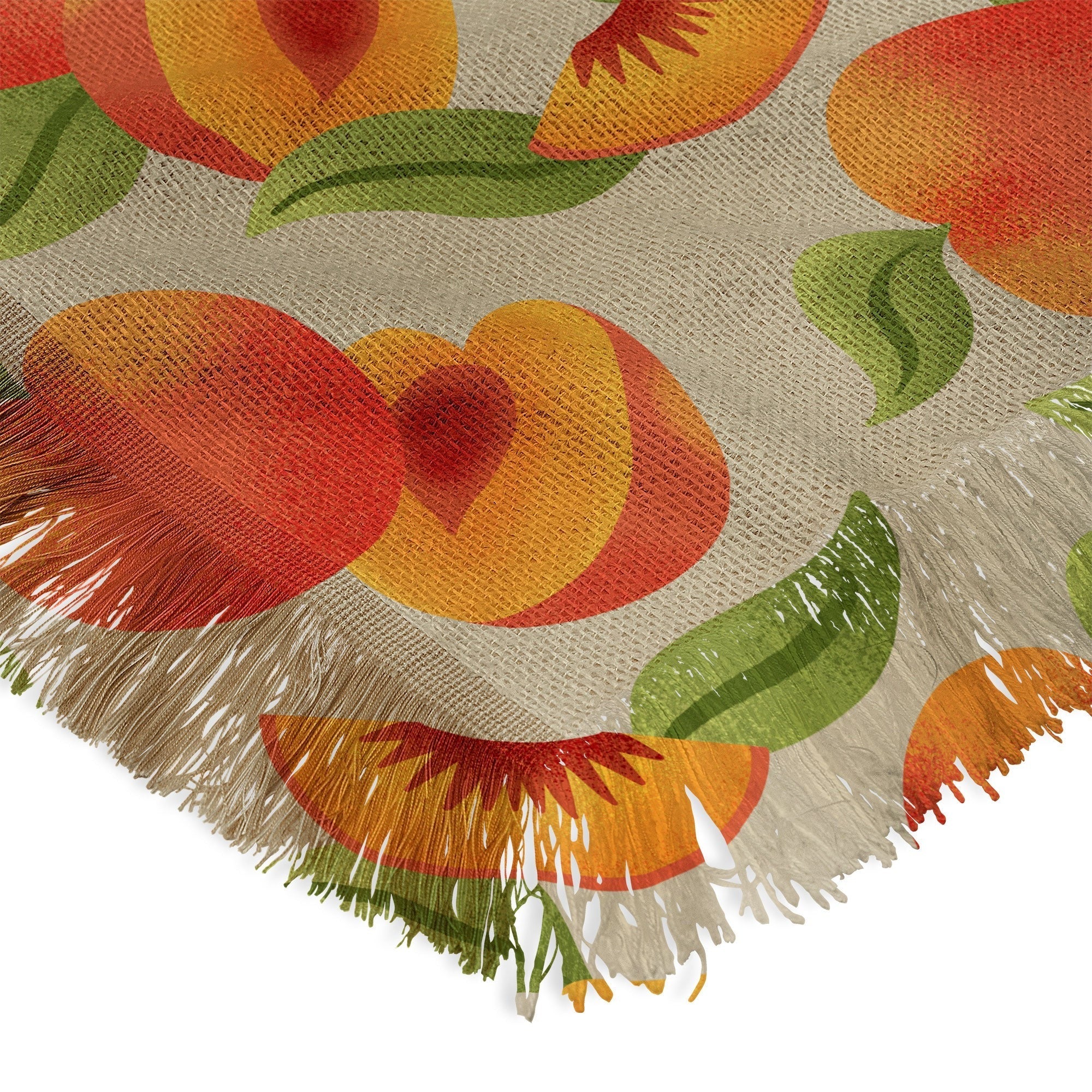 Jessica Molina Peach Pattern Throw Blanket