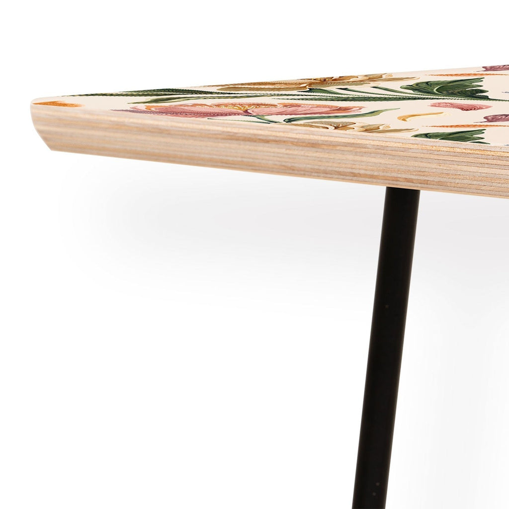 Marta Barragan Camarasa Hand Painted Peony Florals Coffee Table